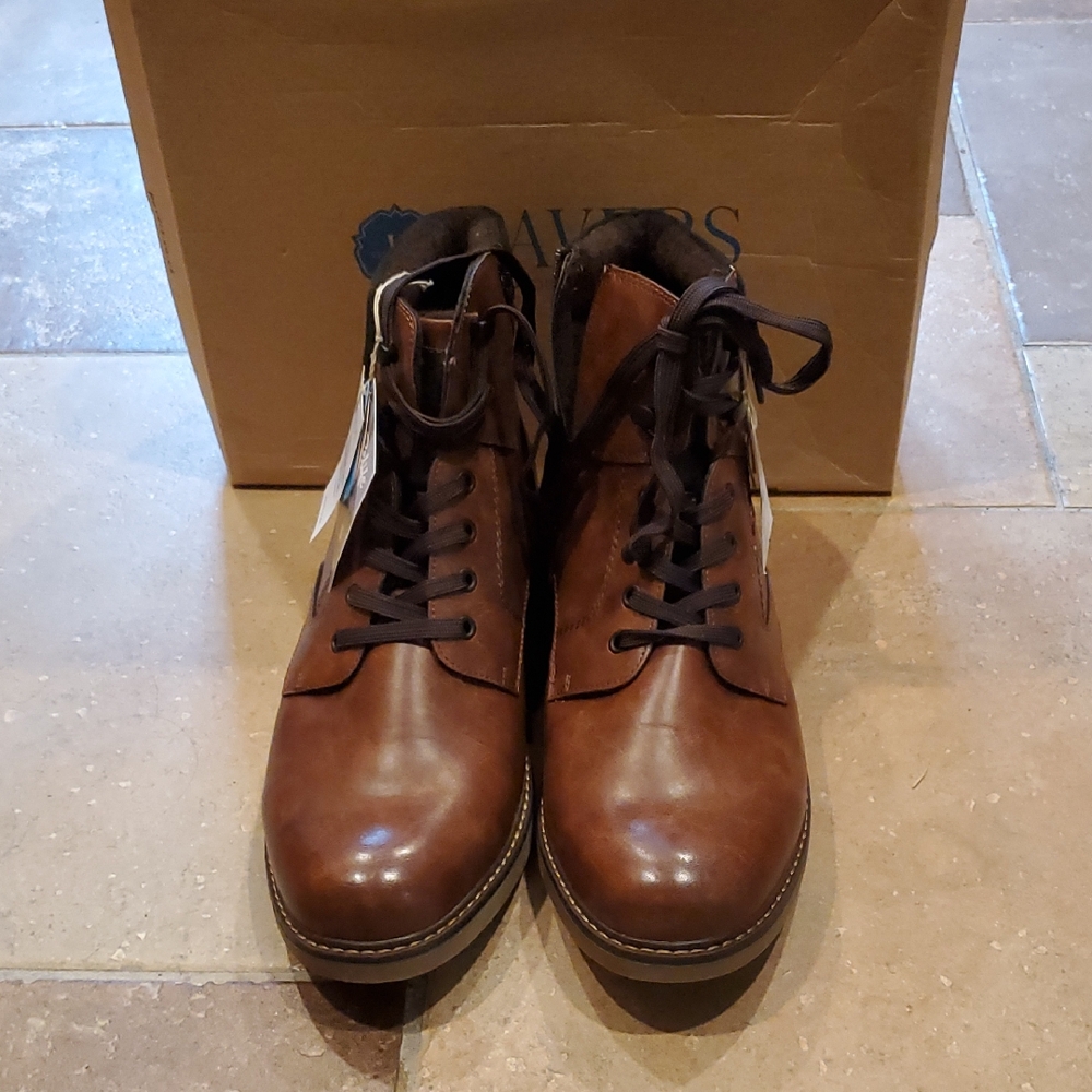 Brown Leather Boots. NEW WITH TAGS